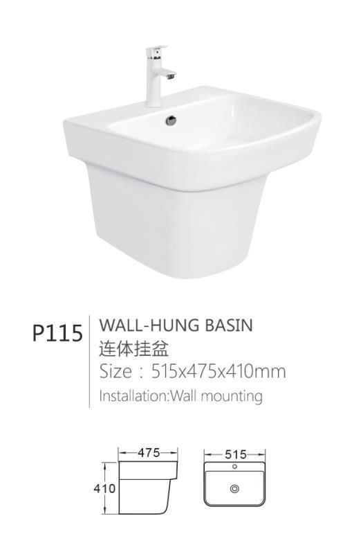 Wash Basin Wall Mounted – 51 x 47cm