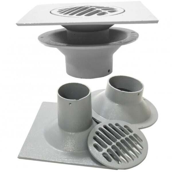 Aluminum Roof Drain Insulation Filter 4 Inch Outlet